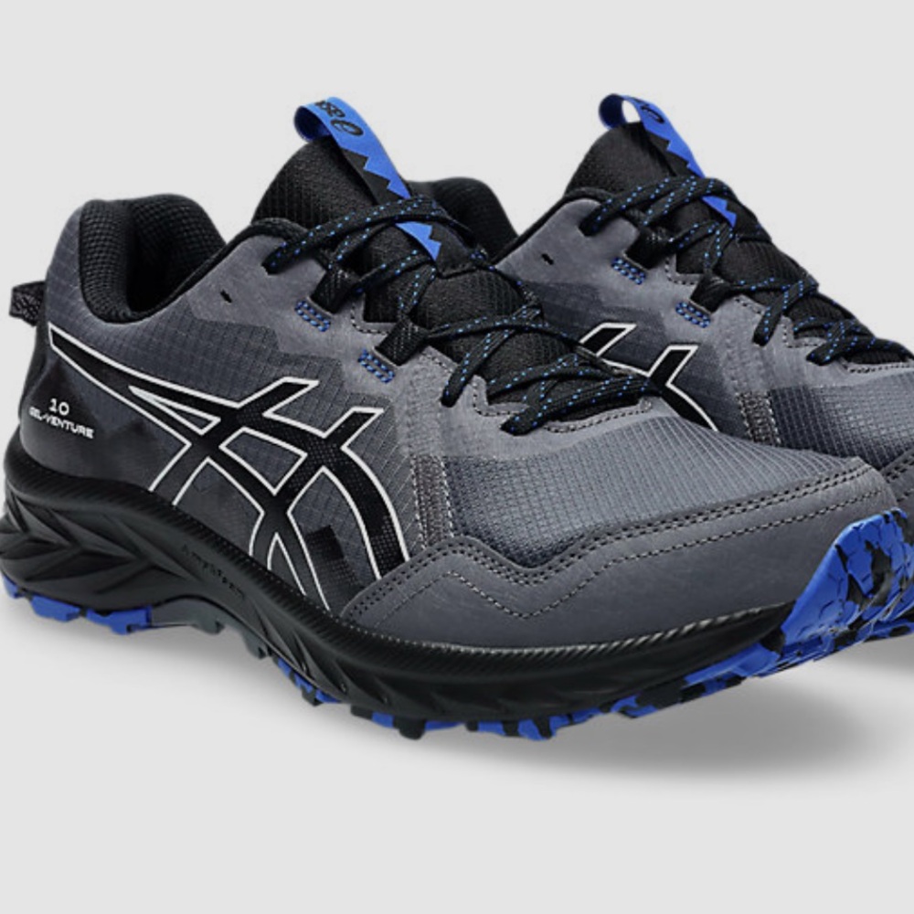 ASICS Men's Black and Blue Athletic Shoes